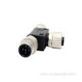 M12 5 pin T connector Male to Female